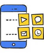 Mobile with communication apps in it