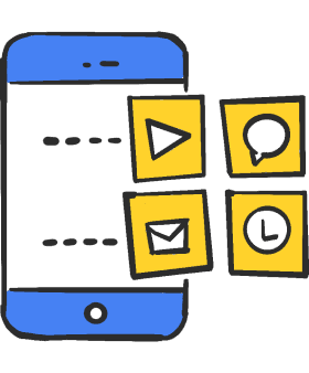 Mobile with communication apps in it