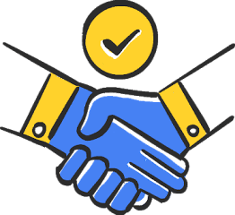 Shaking hands sign