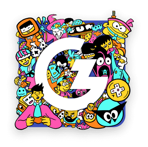 Gaming banners with Gamezop icon