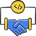 Shaking hands sign