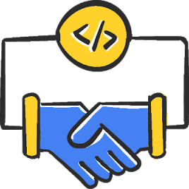 Shaking hands sign
