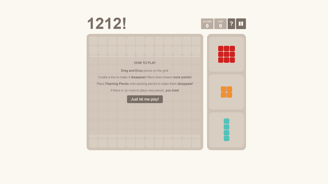 1212! game screenshot