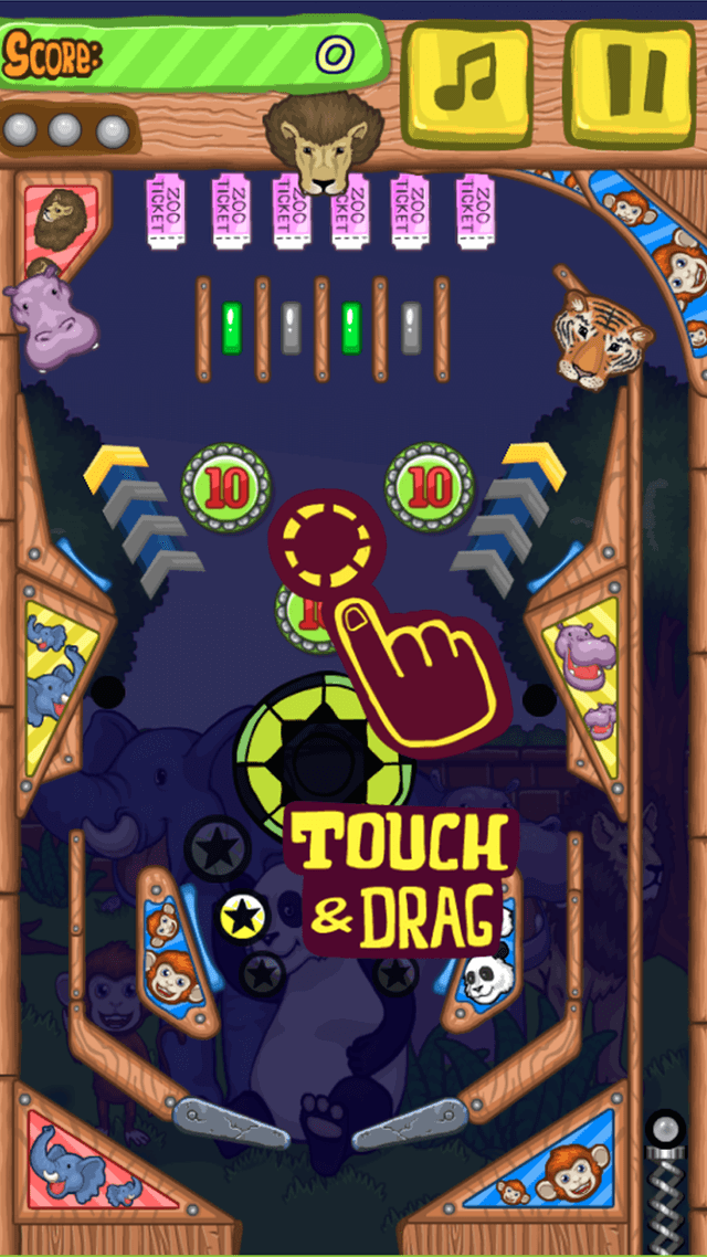 Zoo Pinball game screenshot
