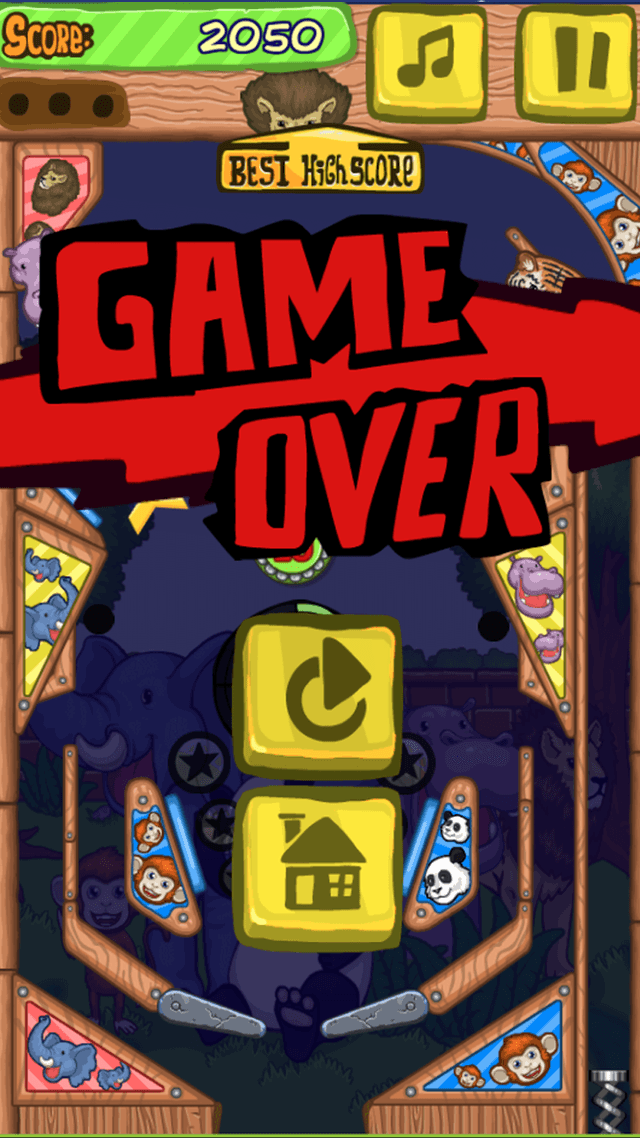 Zoo Pinball game screenshot