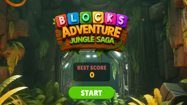 Blocks Adventure Jungle Saga game screenshot