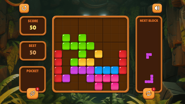 Blocks Adventure Jungle Saga game screenshot