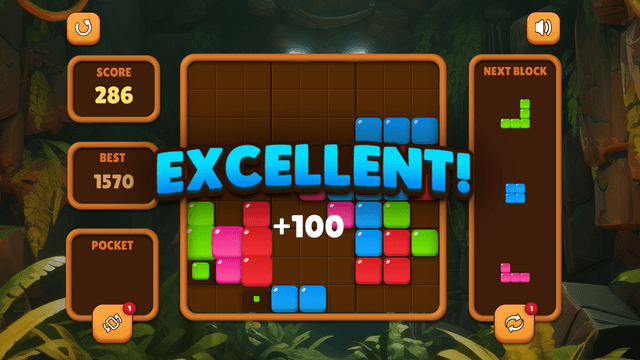 Blocks Adventure Jungle Saga game screenshot