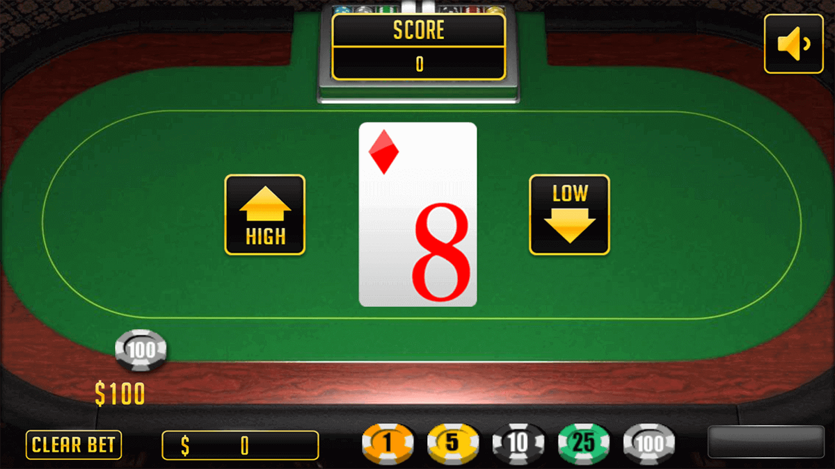 High or Low game screenshot