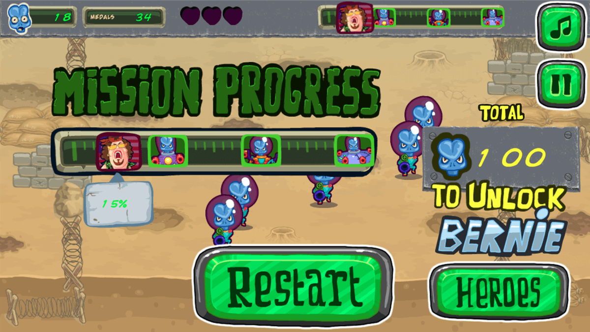 Aliens Attack game screenshot