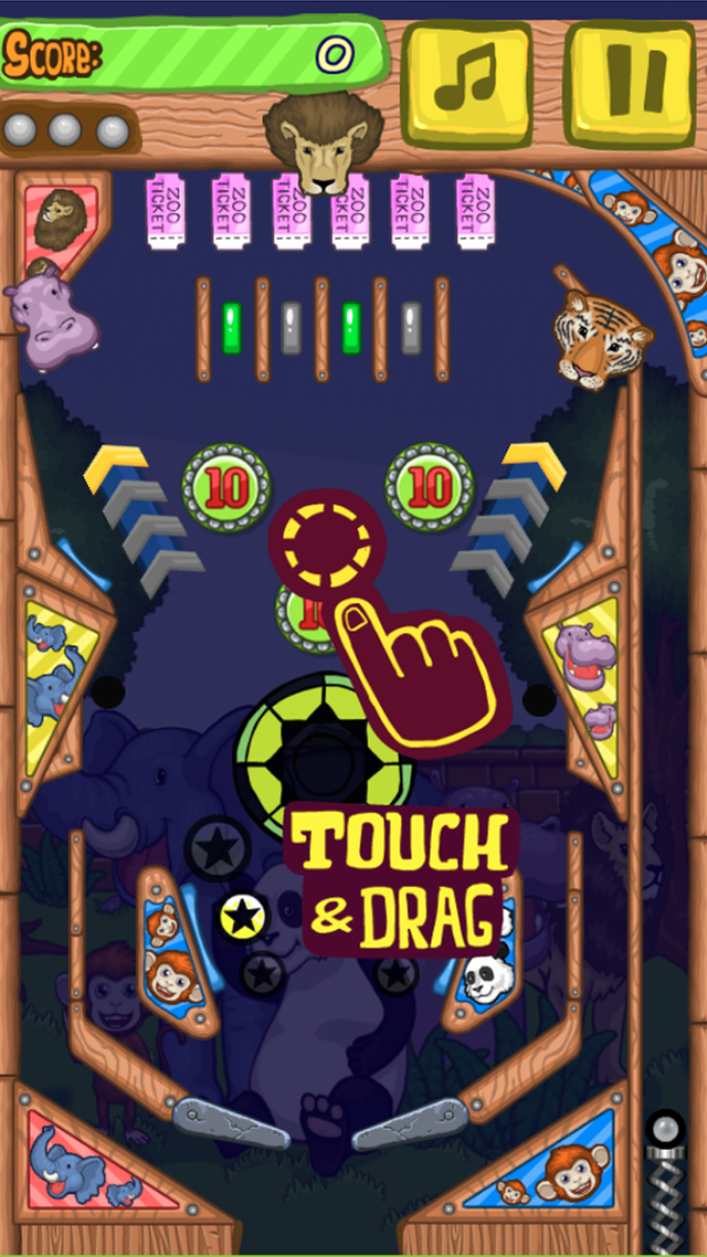 Zoo Pinball game screenshot