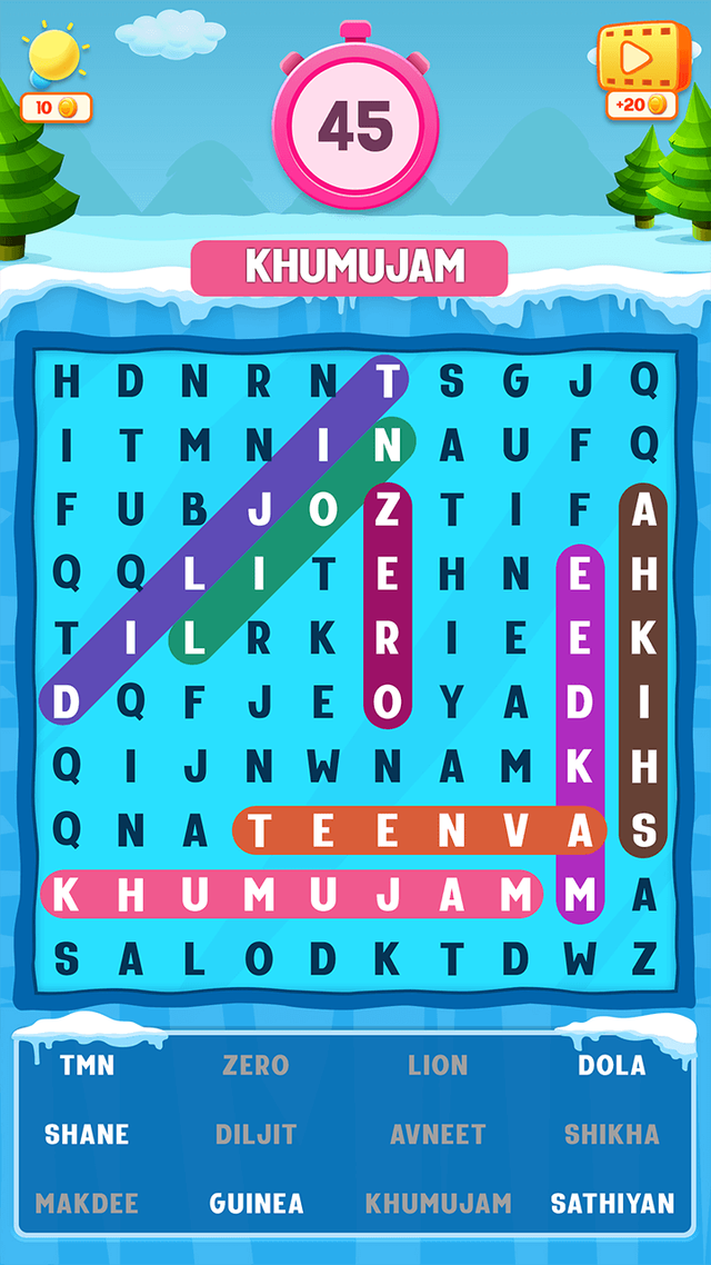 Word Finder game screenshot