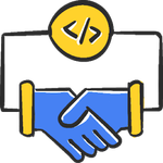 Shaking hands sign