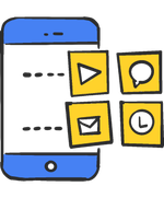 Mobile with communication apps in it